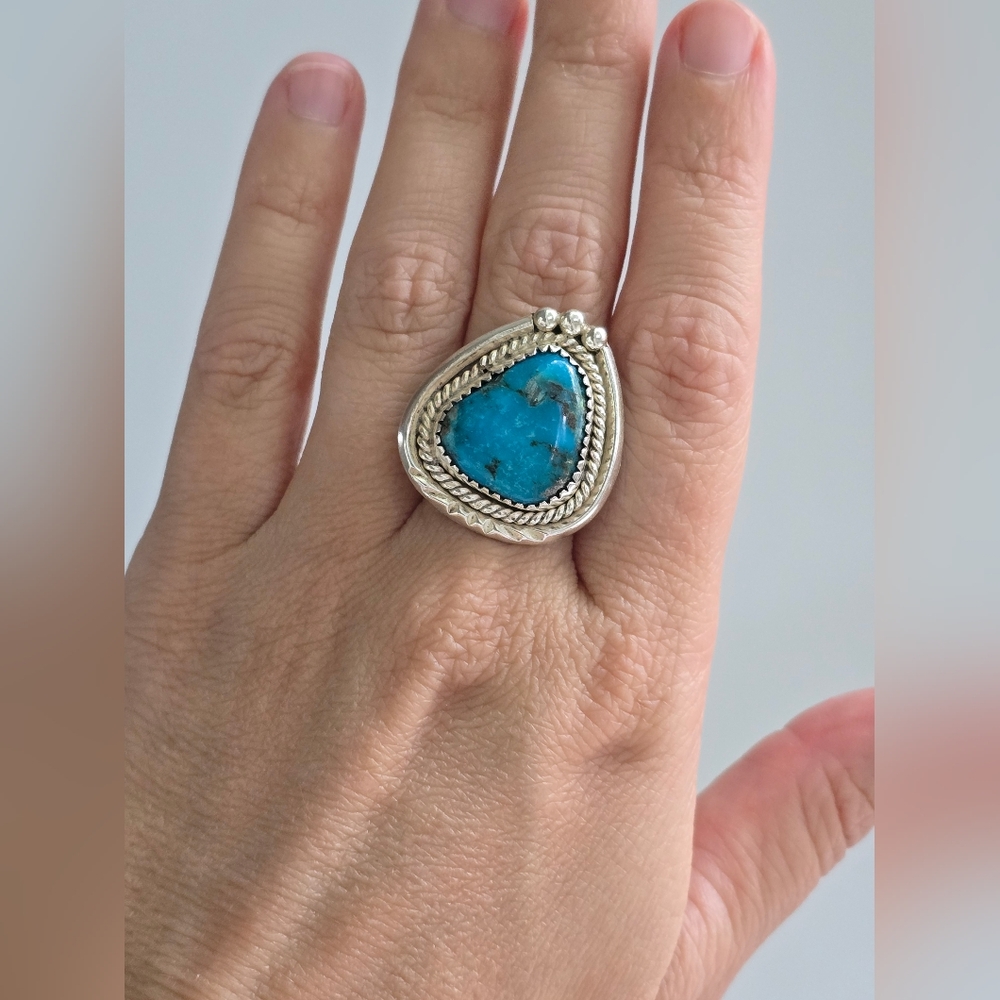 Genuine Turquoise Ring - Picture 2 of 5